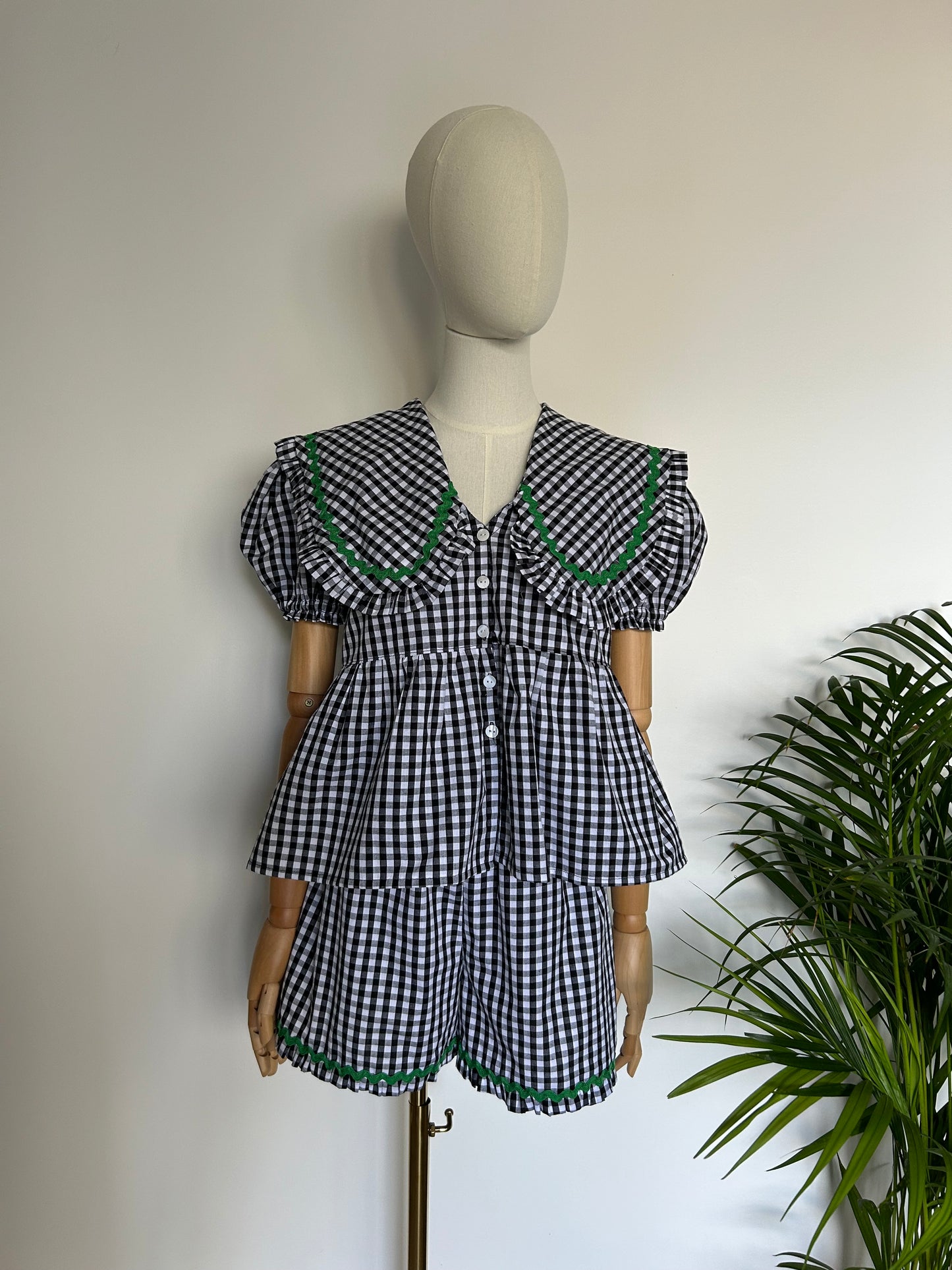 The Betsy Set in Black Gingham