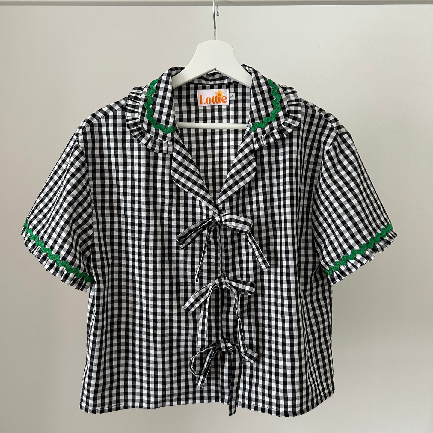 The Ellie Shirt in Black Gingham