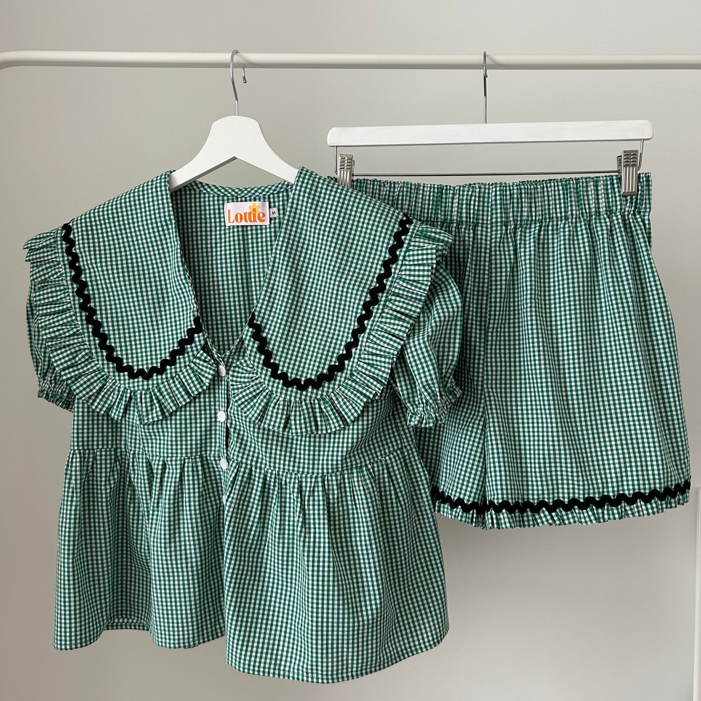 The Betsy Set in Green Gingham