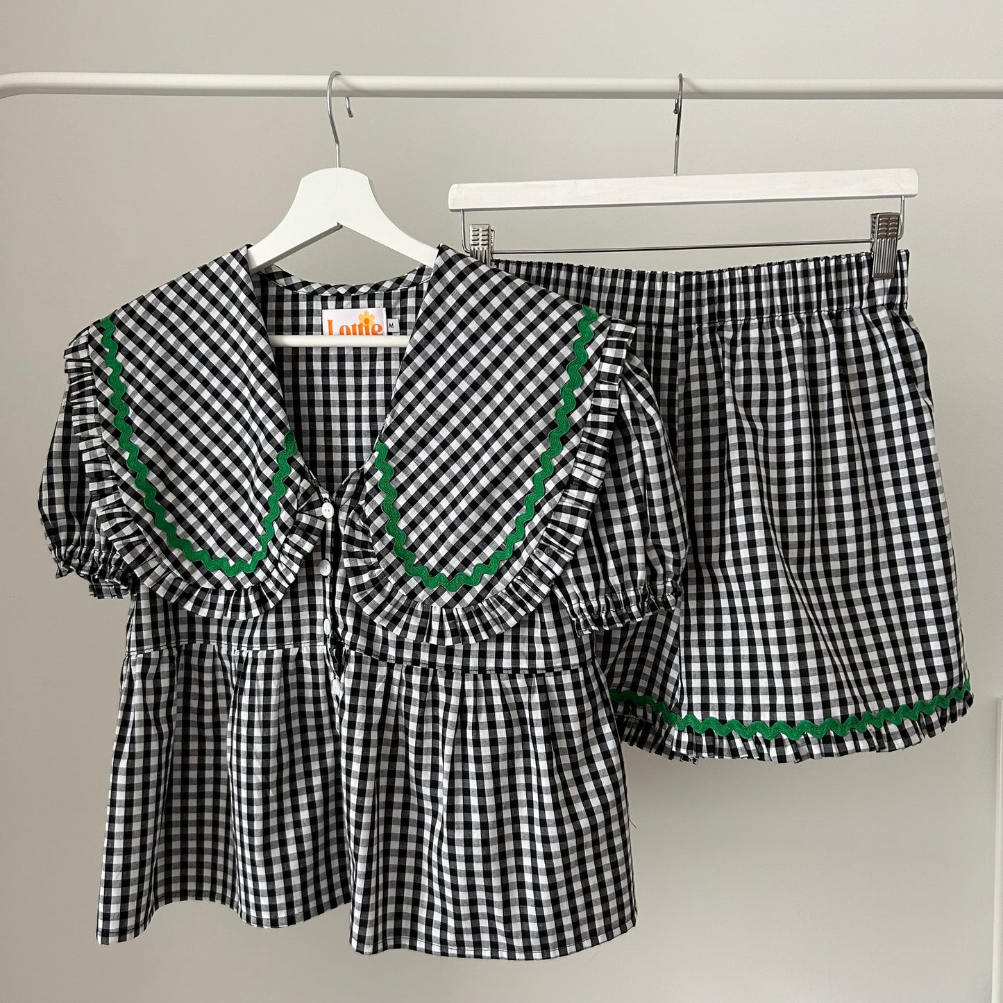 The Betsy Set in Black Gingham