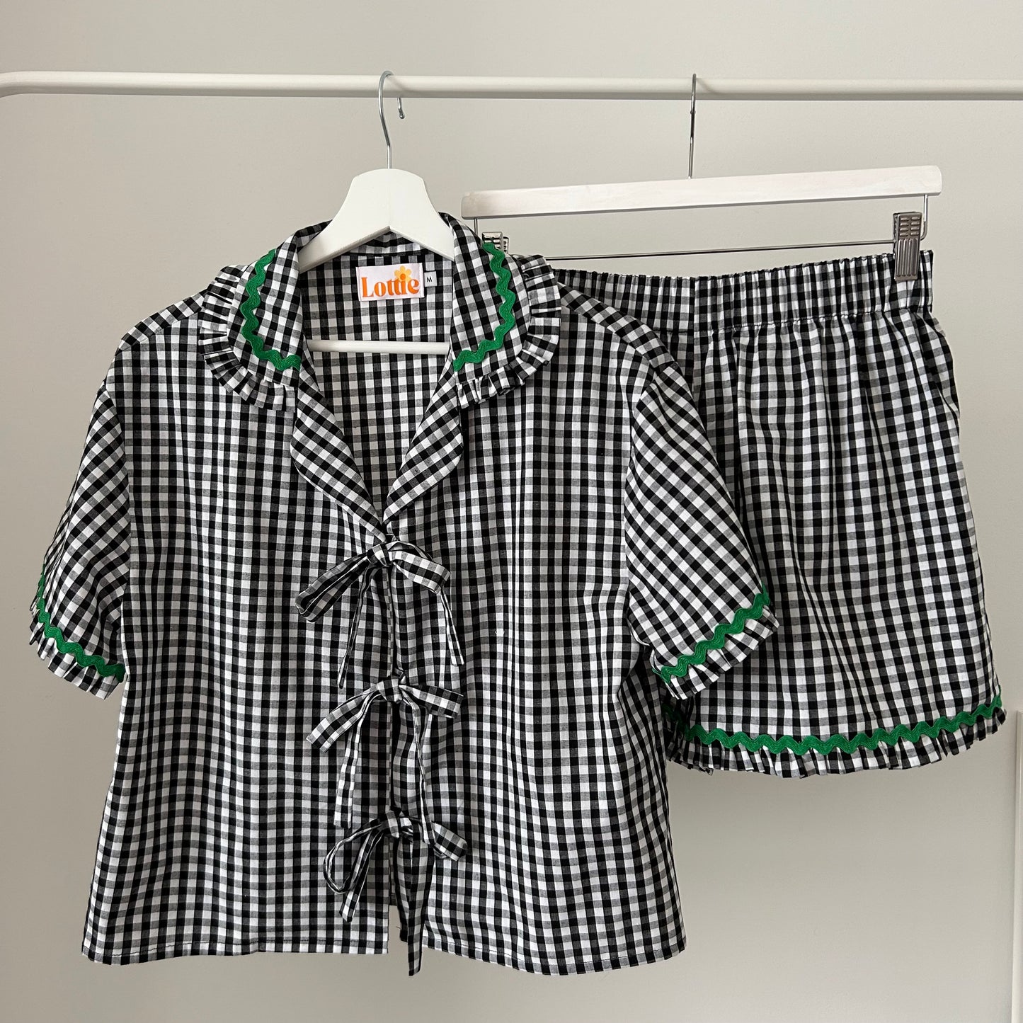 The Ellie Set in Black Gingham
