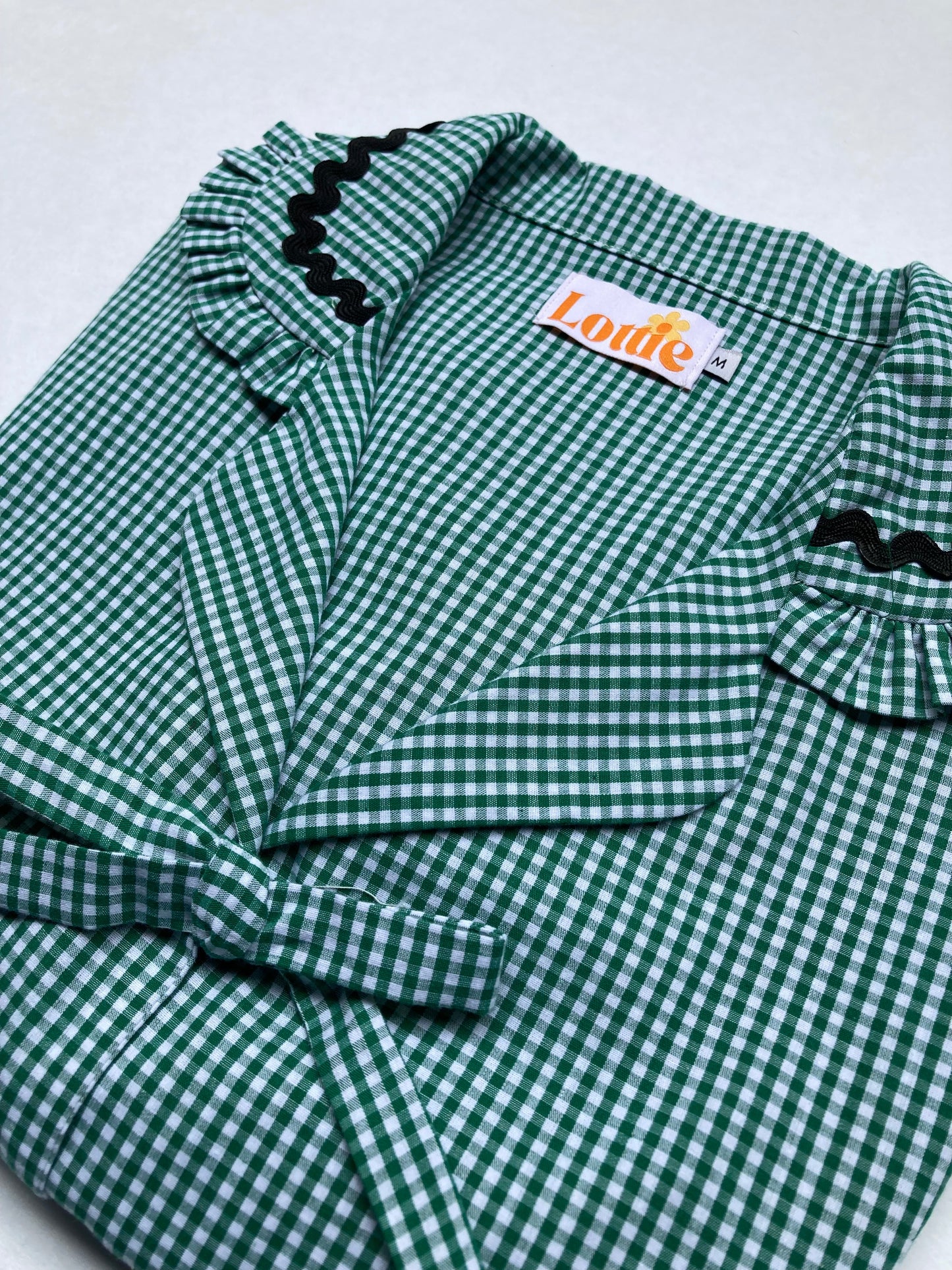 The Ellie Set in Green Gingham