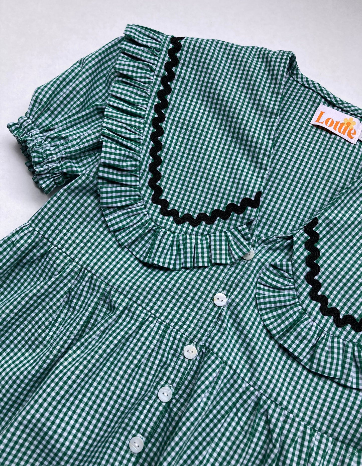 The Betsy Set in Green Gingham