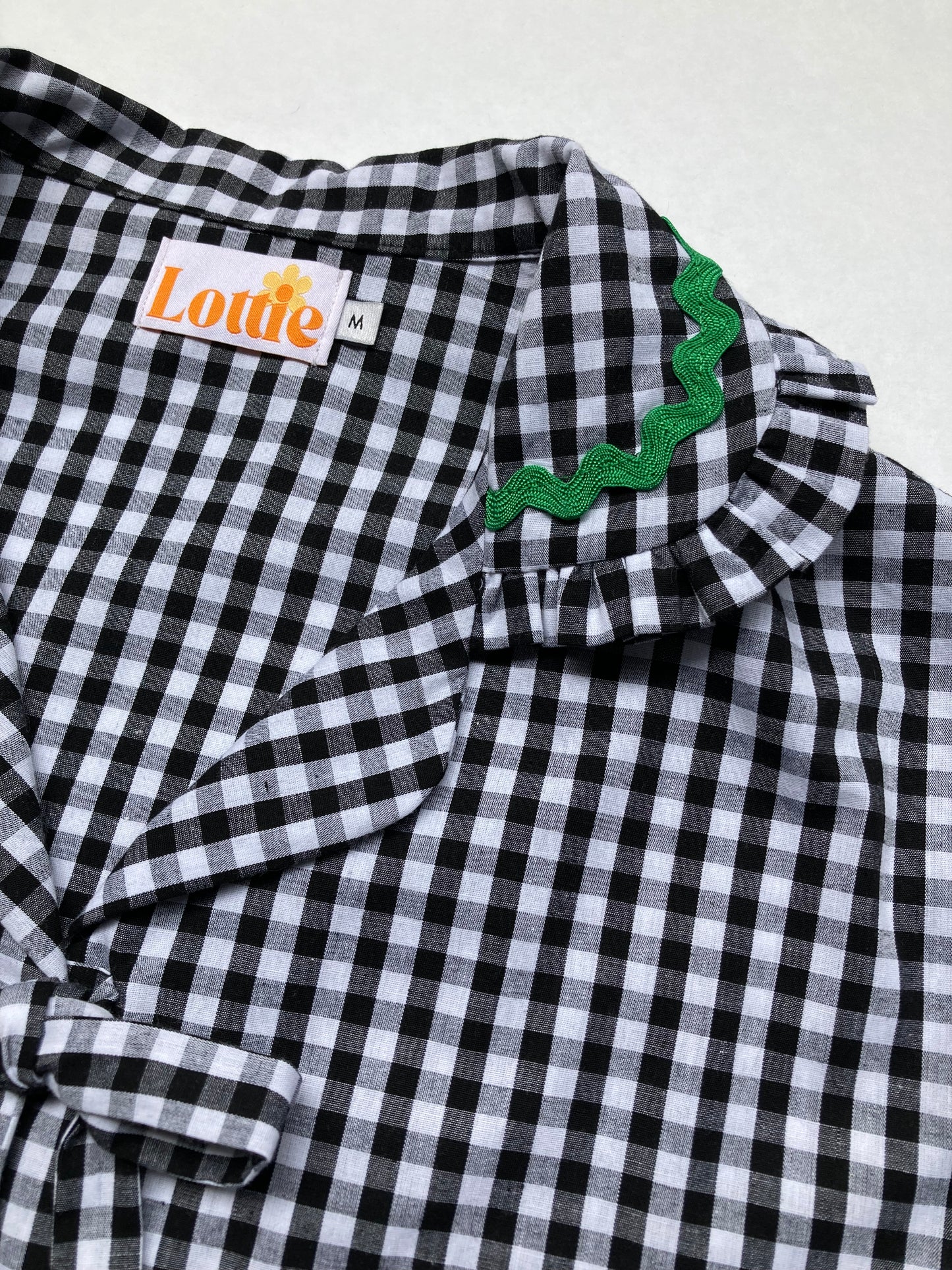 The Ellie Shirt in Black Gingham