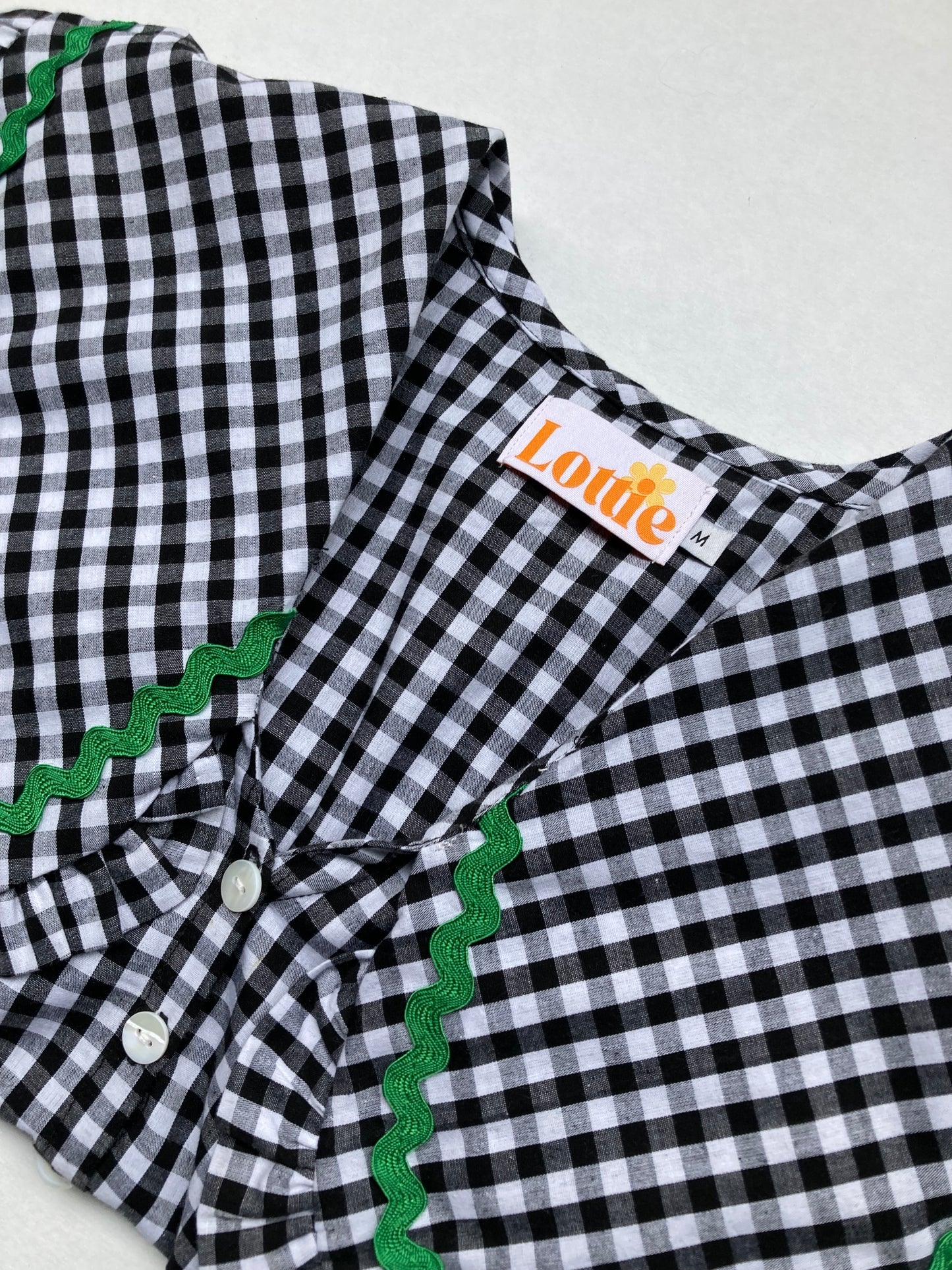 The Betsy Set in Black Gingham