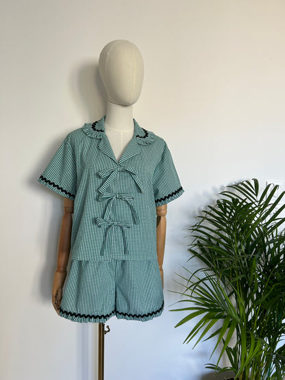 The Ellie Set in Green Gingham