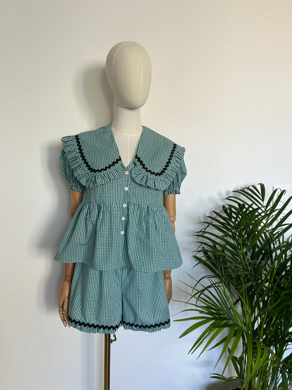 The Betsy Set in Green Gingham