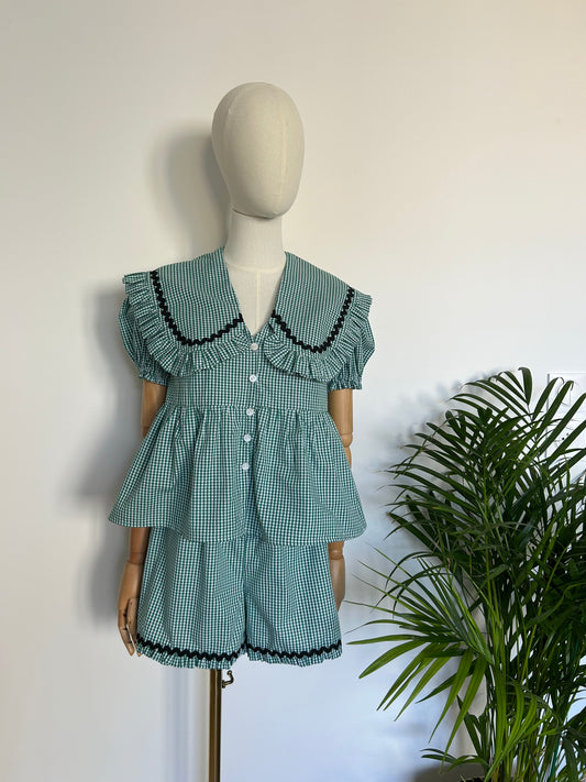 The Betsy Set in Green Gingham