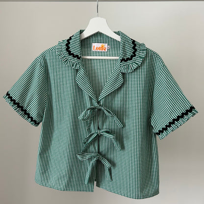 The Ellie Set in Green Gingham