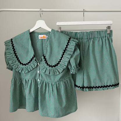 The Betsy Set in Green Gingham