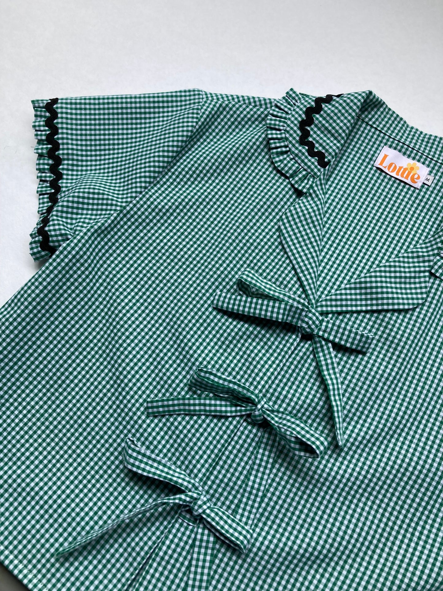 The Ellie Set in Green Gingham