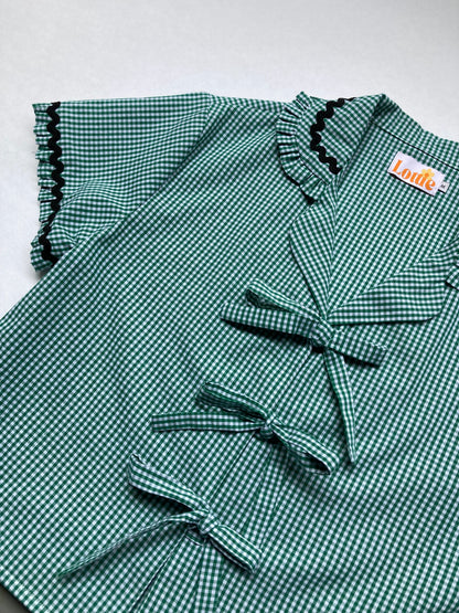 The Ellie Set in Green Gingham