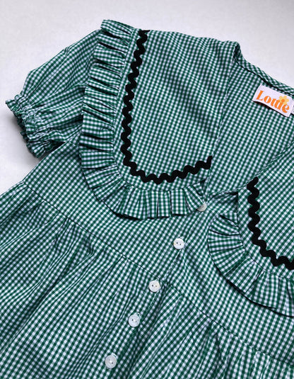 The Betsy Set in Green Gingham