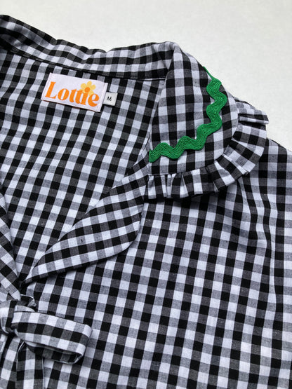 The Ellie Shirt in Black Gingham