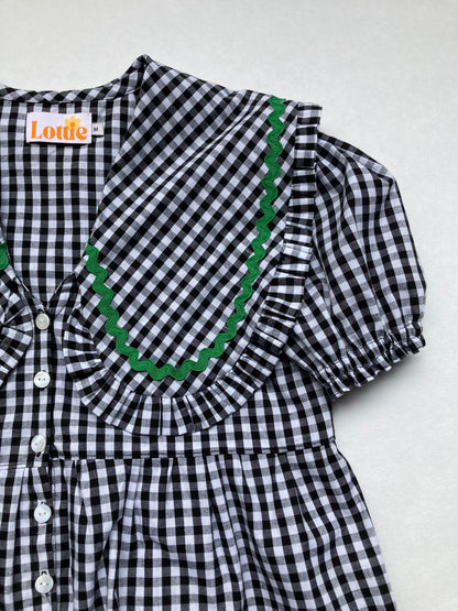The Betsy Blouse in Black Gingham